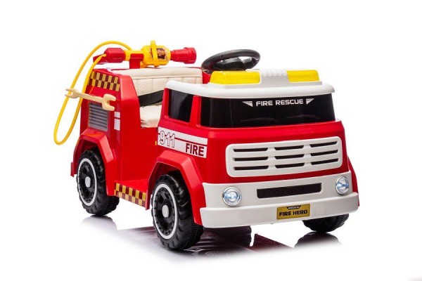 Elektro-Kinderfahrzeug Feuerwehr - MP3, Sirene & Wasserspritze