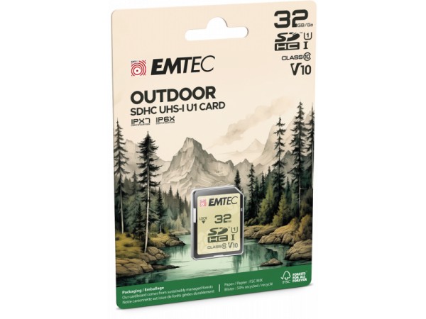 Emtec Speicherkarte SDHC 32GB UHS-I V10 CL10 OUTDOOR IPX6 IPX7