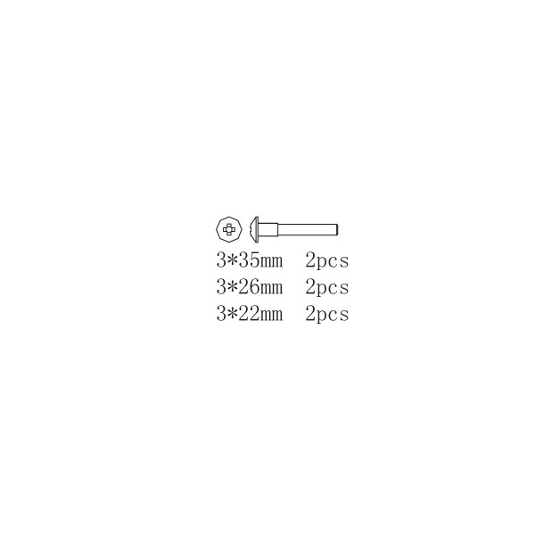 Querlenkerstift Vo-Mj-Ti-Ho-In oben+aussen je 2 St. 3X35 3X22 3X26 vo+hi