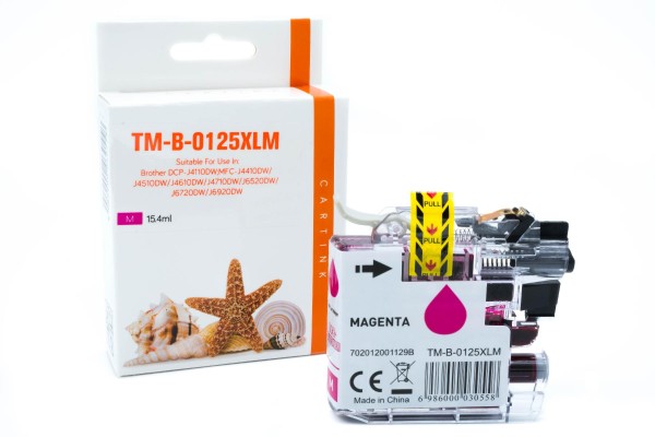 Brother LC-125 XL M / LC125XLM kompatibel, Tintenpatrone magenta, 15ml