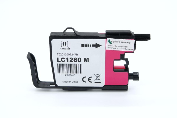 Brother LC-1280 XL M / LC1280XLM kompatibel, Tintenpatrone magenta, 20ml