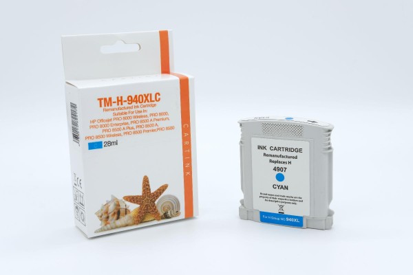 HP C 4907 AE / HP940CXL kompatibel, Refill-Patrone cyan, Supplies Germany