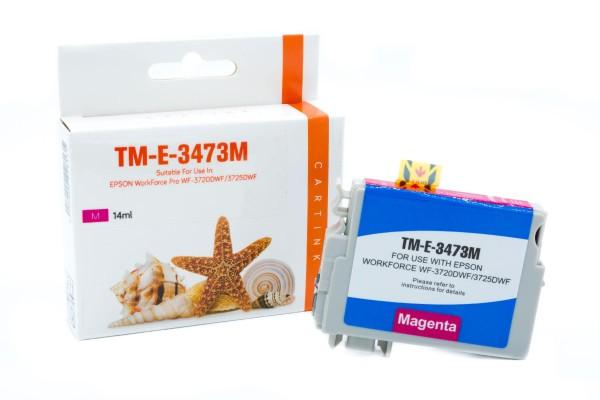 Epson C 13 T 34734010 / T3473 kompatibel, Tintenpatrone magenta, 14ml