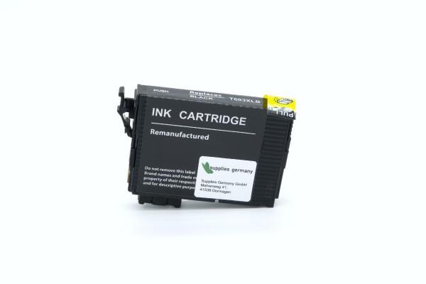Epson C 13 T 03A14010 / T603XLBK kompatibel, Tintenpatrone schwarz, 350 Seiten