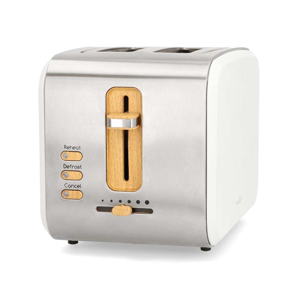 Toaster | Soft Touch Serie | 2 Steckplätze | Bräunungsstufen: 6 | Auftaufunktion | Weiss