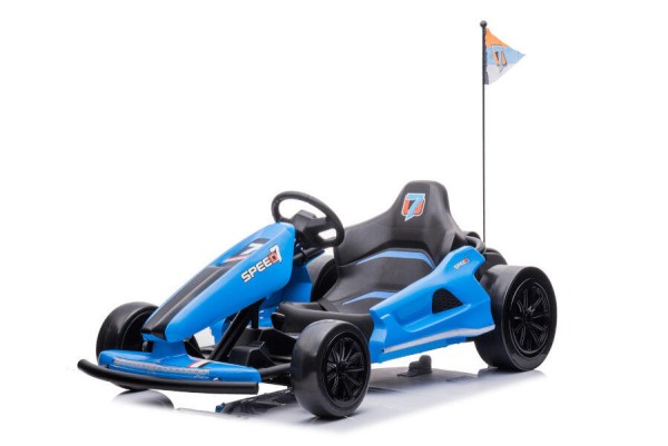 Elektro-Kinderfahrzeug e-Gokart - 24V/7Ah-Akku und 2 Motoren - blau