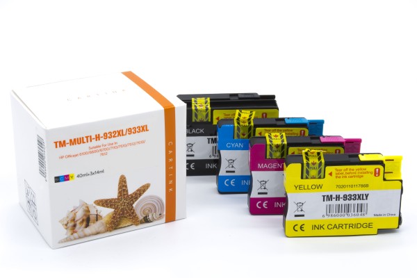 HP C2P42AE / HP932/933XL kompatibel, Multipack mehrfarbig, bk=40 / c,m,y=14ml