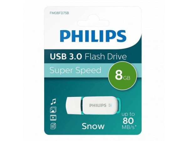 Philips USB-Stick 8GB 3.0 USB Drive Snow super fast green FM08FD75B/00
