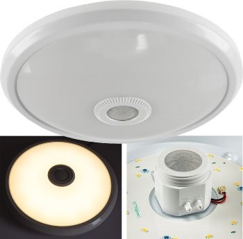 LED Deckenleuchte "TERCEIRA" - 12W, 1060lm, 3000K, PIR-Bewegungsmelder