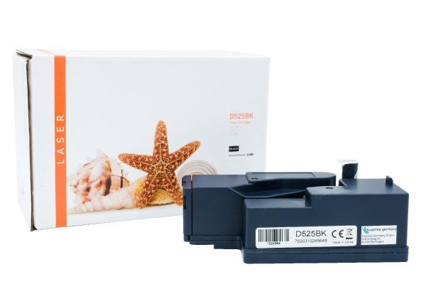 DELLE525BK alternativ Toner black Dell / H3M8P / 2.000 Seiten