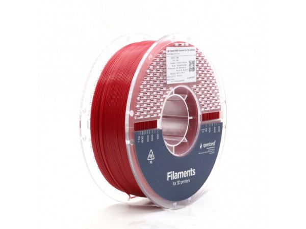 Gembird High Speed ABS Filament 1.75mm 1kg Rot - 3DP-ABS1.75HY-01-R