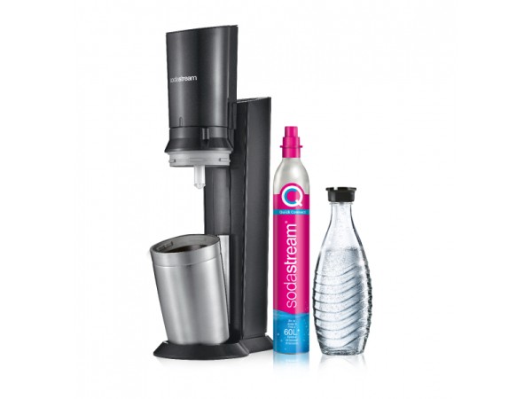 SodaStream Soda Maker Crystal 3.0 incl 1 Glas bottle Edelstahl 1016411410