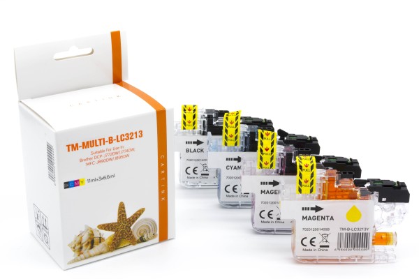 Multipack LC3213 alternativ Tinte Brother / LC3213 / BKCMY 400 Seiten