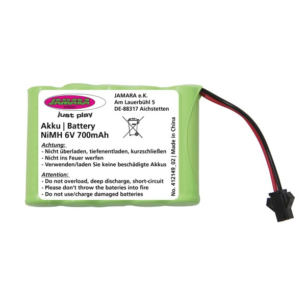Akku Derago/Ramor/Swat/ Forester/P-Panzerwagen 6V 700mAh NiMh Toybuchse