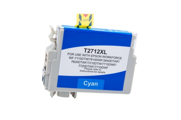 Epson C 13 T 27124010 / T2712XLC kompatibel, Tintenpatrone cyan, 10,4ml