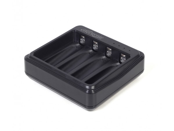 EnerGenie USB-Ladegerät für AA/AAA-Batterien, schwarz - BC-USB-03