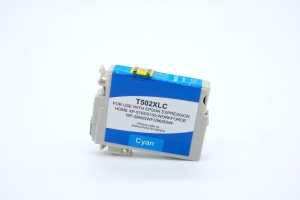 Epson C 13 T 02W24010 / T502XLC kompatibel, Tintenpatrone cyan, 6,4ml