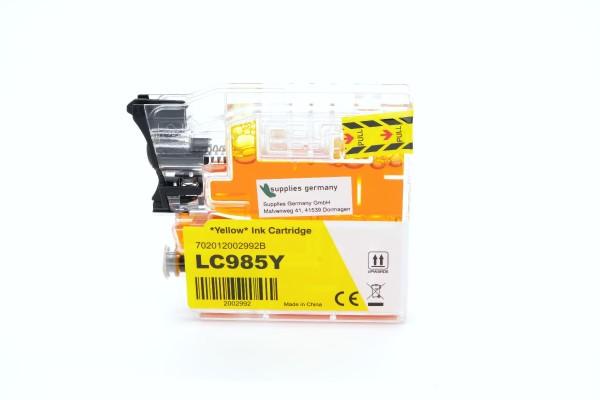 Brother LC-985 Y / LC985Y kompatibel, Tintenpatrone gelb, 19ml