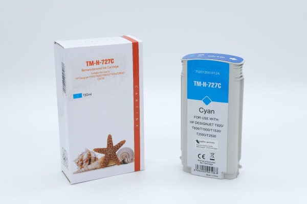 HP B3P19A / HP727C kompatibel, Refill-Patrone cyan, Supplies Germany