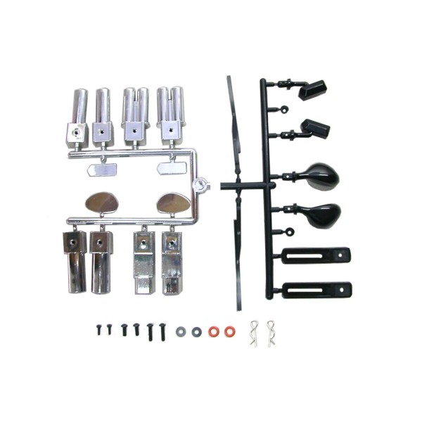 Auspuffatrappen+ Rückspiegel DM-ONE 1:7 HN