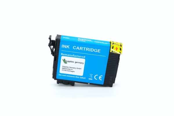 Epson C 13 T 03A24010 / T603XLC kompatibel, Tintenpatrone cyan, 350 Seiten