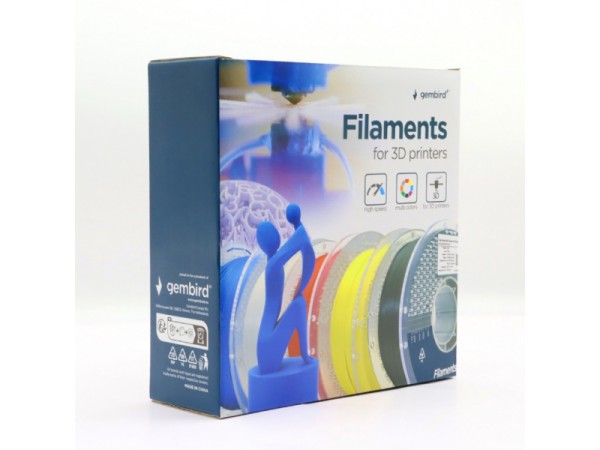 Gembird 3D Drucker PETG Filament 1.75mm Gelb - 3DP-PETG1.75HY-01-Y