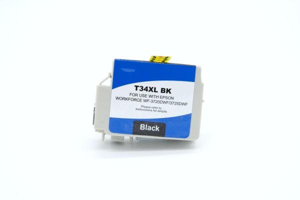 Epson C 13 T 34714010 / T34XLBK kompatibel, Tintenpatrone schwarz, 1.100 Seiten