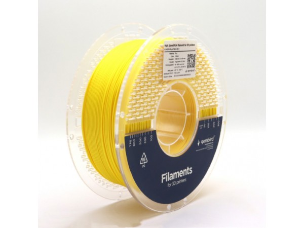 Gembird High Speed PLA Filament 1.75mm 1kg Gelb - 3DP-PLA1.75HY-01-Y