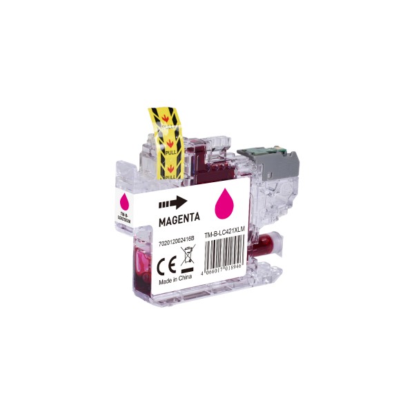 Brother LC-421 XL M / LC421XLM kompatibel, Tintenpatrone magenta, 500 Seiten