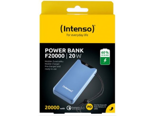 Intenso Powerbank F20000 20000mAh Blau (7332055) - 20W