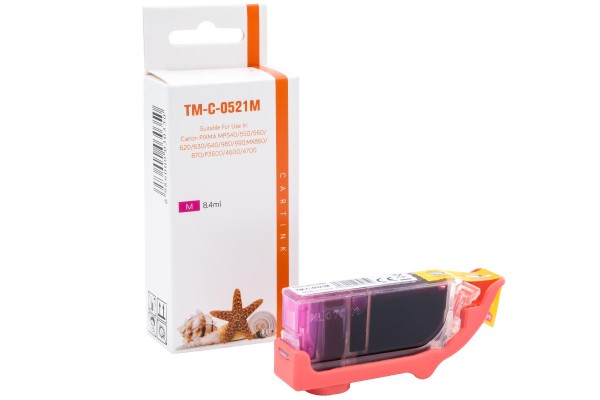 CLI521M alternativ Tinte magenta C / 2935B001 / 8,4ml / mit Chip