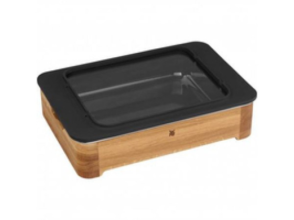 WMF Auflaufform mit Servierrahmen und Deckel Schwarz/Natur 05.0230.5291