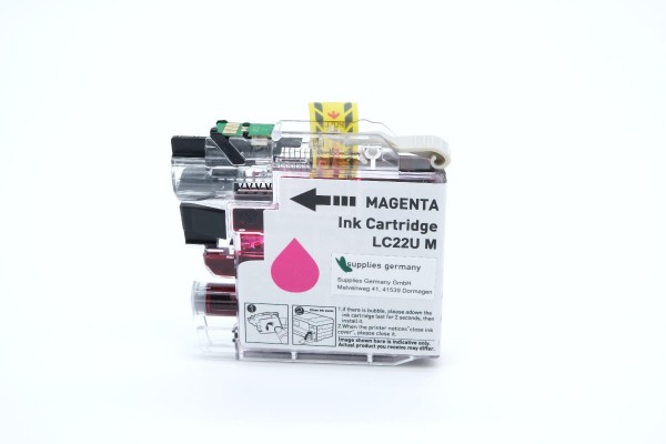 Brother LC-22 UM / LC22UM kompatibel, Tintenpatrone magenta, 15,4ml